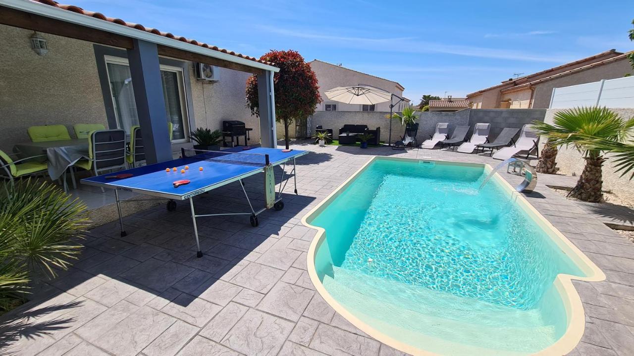 Villa Piscine De La Garrigue Florensac Exteriér fotografie